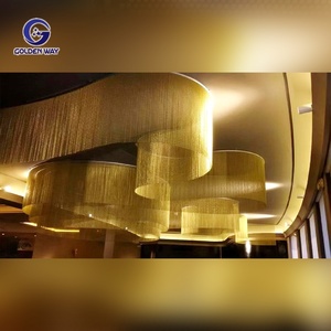 Décorations en aluminium, rideau en <span class=keywords><strong>maille</strong></span> <span class=keywords><strong>de</strong></span> fil tissé, rideau en chaîne métallique pour <span class=keywords><strong>café</strong></span> - Product Image 4