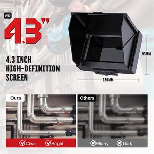 Câmera de inspeção da tubulação do esgoto 50M, 16GB cartão DVR IP68 dreno 17MM esgoto Pipeline endoscópio industrial com monitor 4,3 - Product Image 3