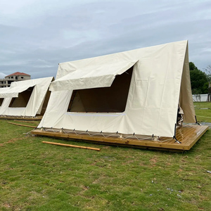MeiSu ZP002 Houten Safari Glamping Tent van staal en PVC canvas, waterdicht, brandwerend, winddicht, geschikt voor alle seizoenen, tweepersoons slaapkamer. - Product Image 4