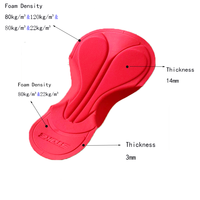 Cuissard et collant de cyclisme en mousse 3D haute densité de style italien de grande taille pour hommes et adultes
