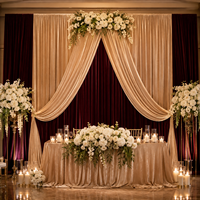 Rideau de fond en tissu velours 10x10 pieds, doux et moelleux, avec un bon tombé, idéal pour les mariages, les fêtes et la photographie, personnalisable OEM en taille et couleur.