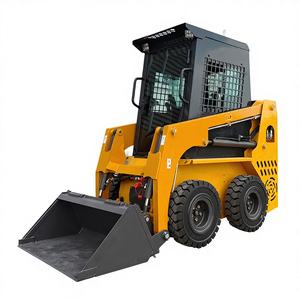 لودر صغير كهربائي متعدد الوظائف بمقعد للركوب وعجلات، لودر انزلاقي التوجيه مع كابينة - Product Image 5