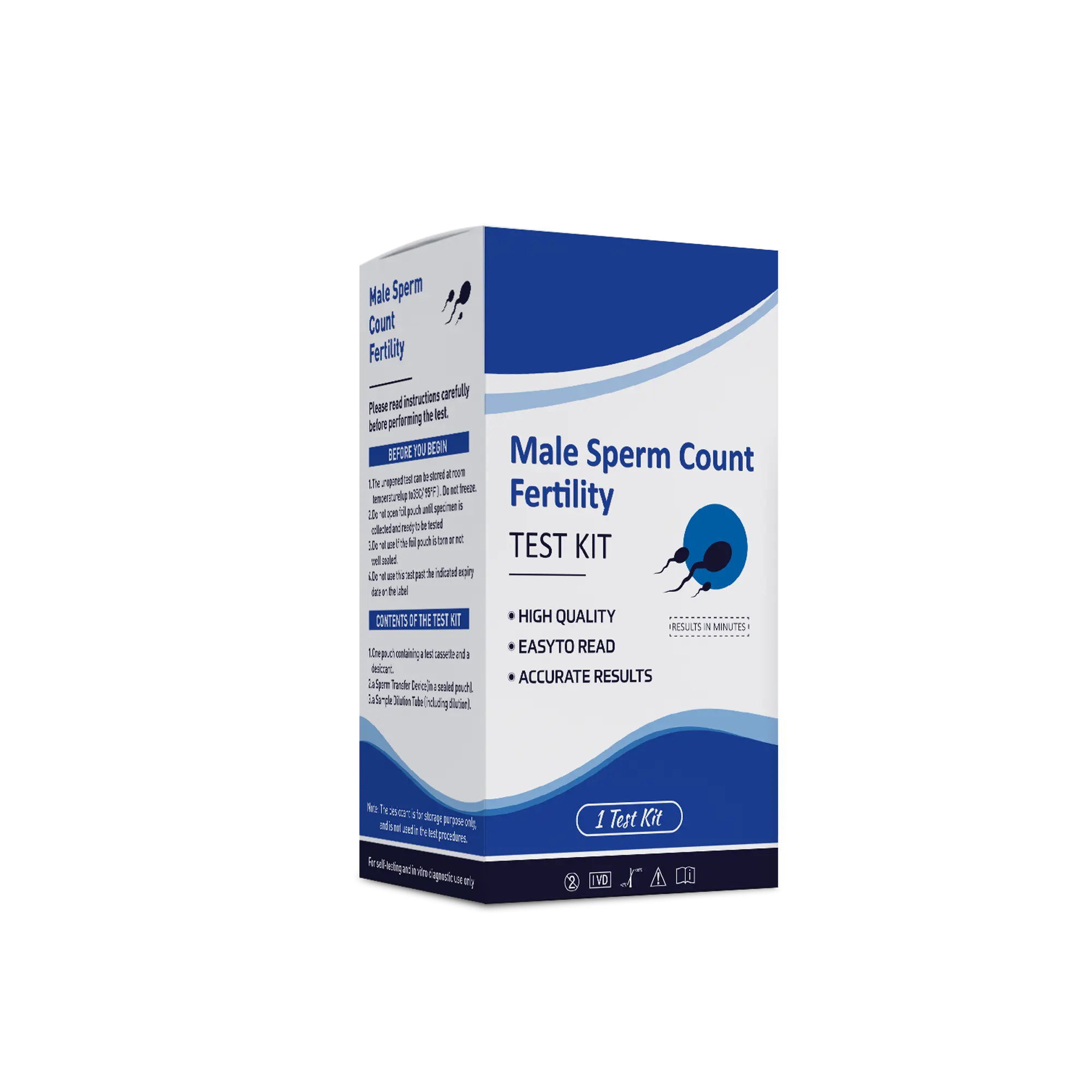 Erkek doğurganlık başlangıç testi kiti erkek Sperm evde Test erkekler için Sperm sayısı motilite testi