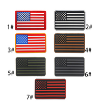 Patchs de drapeau américain, Badge tactique en PVC, Patch tactique, brassard de drapeau américain, Badge de drapeau des états-unis