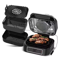 Aifa Appareils de cuisine Home Smart 6 pcs boeuf 12 en 1 Friteuse sans huile Observation Window Air Flyer Fryer Grill Electric Digital