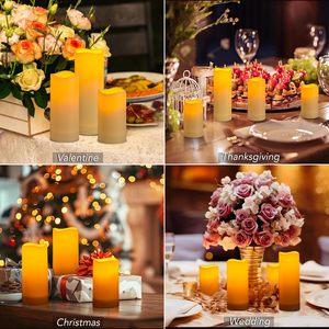 Bougies LED Ivoire Style Pilier Vintage Écologiques Alimentées par Piles pour Mariages, Diwali et Décoration Intérieure - Product Image 5