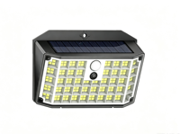 Lampe solaire extérieure à détection humaine pour éclairage mural de cour et de rue, 288/208/176 LED intégrées
