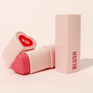 Stick de <span class=keywords><strong>blush</strong></span> crème végétalien lisse personnalisé avec logo, en forme de cœur, maquillage visage haute qualité, <span class=keywords><strong>blush</strong></span> en stick avec tampon cœur, marque privée - Product Image 4