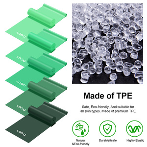 Banda de resistencia plana para ejercicios, de TPE, sin látex, de alta elasticidad, con logotipo personalizado - Product Image 2