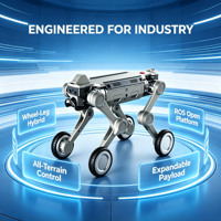 Robot chien quadrupède industriel certifié CE, tout-terrain, pour inspection, avec IA et développement secondaire, équipé d'un moteur et d'un PLC