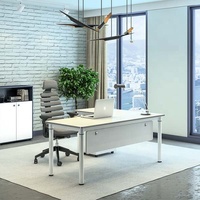 LEADCOM HARRIS 4-18ST Table de bureau moderne en aluminium à 90 degrés, poste de travail à 180 degrés, bureau pour employés, ensemble pour 2, 4, 6 ou 8 personnes