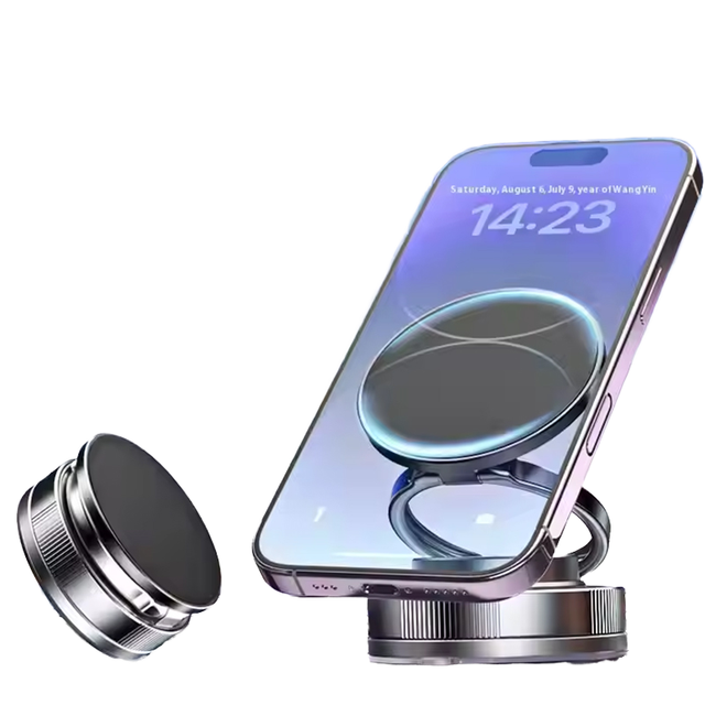 High Quality Real N52 Strong Magnet Aluminium Alloy Ring T28 Model Magnetic Suction Cup Phone Holder for Car Dashboard Phones