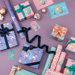 Wholesale 80g Birthday Sea Art <b>Paper</b> <b>Tissue</b> 43*300cm Gift Luxury Custom Packaging <b>Wrapping</b> <b>Paper</b> Roll - Product Image 3