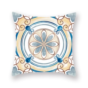 Cuscino Decorativo Moderno Quadrato con Stampa Digitale Mandala in Poliestere per Interni - Product Image 1