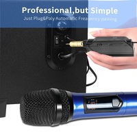Nouveau microphone dynamique sans fil UHF portable en métal, microphone sans fil professionnel pour karaoké, pour les performances sur scène à l'église