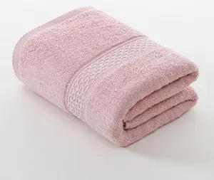 Luxury Cotton Bath Serviette Towel Waffle Bath Comfortable Embroidery Towel