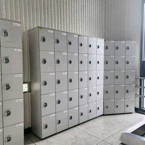 Armoire de rangement coréenne moderne pour 3 personnes avec poignée intégrée Cadre en bois et acier Organisateur de bureau/maison peu encombrant Fabriqué en Corée - Product Image 3