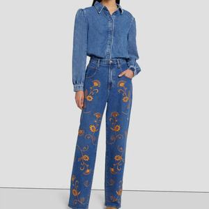 Jeans baggy rétro brodés personnalisés des années 90 pour femmes - Product Image 2
