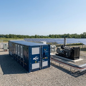 Contenedor ESS SCU de 40 pies, 2.4MWh, 1250kW, Batería LiFePO4, Estabilización de Red y Optimización de Pico de Carga - Product Image 1