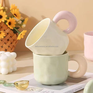 Taza <span class=keywords><strong>de</strong></span> Cerámica <span class=keywords><strong>de</strong></span> Diseño Moderno con Orejas Grandes en Contraste, <span class=keywords><strong>para</strong></span> <span class=keywords><strong>Parejas</strong></span>, Regalo <span class=keywords><strong>de</strong></span> Boda - Product Image 4