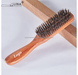 Brosse en forme de têtes de badges longs, pour toilettage, Message du visage, poils de sanglier, brosse pour barbe et cheveux - Product Image 6