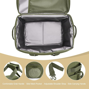 Deenith 48 Cans Insulated Soft <b>Cooler</b> <b>Large</b> Collapsible Portable Travel <b>Cooler</b> <b>Bag</b> 24L (6.34gal) Polyester Wine <b>Cooler</b> Zipper - Product Image 3