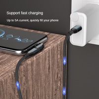 Adaptateur Type-C rotatif 240W 180 ° 5A Charge rapide 480Mbps synchronisation de données indicateur LED tout nouveau connecteur Flexible pour