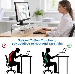Soporte Elevador de Monitor de Acrílico Personalizado de 2 Niveles con Soporte para Teléfono, Organizador de Escritorio para Monitores, Portátiles y Oficina en Casa - Product Image 3