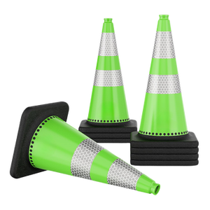 Màu Xanh Lá Cây Chanh Nhiệm Vụ Nặng Nề PVC An Toàn Giao Thông Cone 45Cm 70Cm 90Cm Kích Thước Cho Đường Cảnh Báo Giá Tốt Nhất Phản Quang Cảnh Báo Giao Thông - Product Image 3