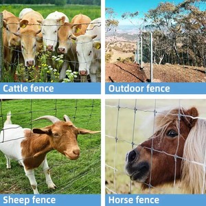 Rustproof Crimped Square Galvanized Low Carbon Steel <b>Wire</b> <b>Mesh</b> Roll Livestock Fence for Cattle & Sheep Durable Outdoor Farm Use - Product Image 4