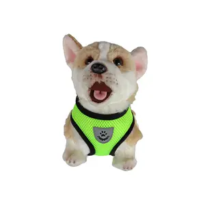 リーシュ反射犬ベストベルトバックパック付きダブル通気性メッシュドッグハーネス通気性調節可能なトレーニング犬ペットハーネス