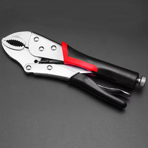 <span class=keywords><strong>Pince</strong></span> à serrage robuste réglable de type C à mâchoires courbées, auto-bloquante, pour travaux électriques, de plomberie et d'entretien automobile, noir et rouge - Product Image 1
