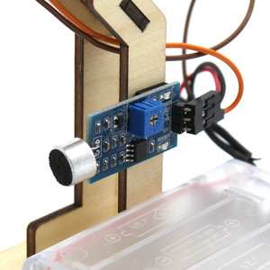 Kit de luz con control de sonido de madera, juguete educativo científico, modelo de ensamblaje DIY para niños de 7 a 9 años, operación manual, geométrico - Product Image 3