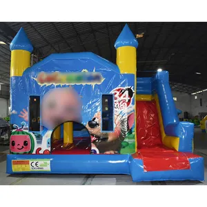 Commercial bounce house with blower pink jumping castle bouncy house inflatable bouncer