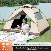 Tentes en tissu Oxford quatre saisons, directement de l'usine, portables, automatiques, imperméables, anti-UV, installation rapide, pour le camping