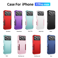 Funda Protectora para Teléfono con Diseño de Armadura Resistente a Impactos para 17 Pro Max, Material TPU y PC, Anti-Rayones, Protección 360°