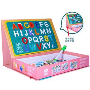 Livre magique avec chiffres et lettres <span class=keywords><strong>pour</strong></span> enfants, pièces, autocollant magnétique de scène, jouet Puzzle, tablette - Product Image 2