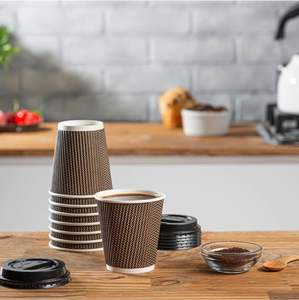 Vasos de Papel Desechables Biodegradables de Pared Simple PLA con Logotipo Personalizado para Café para Llevar, Venta al por Mayor de Fábrica - Product Image 5