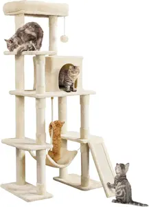 Flower Cat Tree Big Colour ful 2 Cat Tree Weiche Designs Massive Outside & Hammock Paper board 145 Mau Flower Cat Tree - Product Image 4