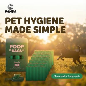 고품질 맞춤형 로고 친환경 배변 봉투 녹색 생분해성 애완견 배변 봉투 간단한 플라스틱으로 제작 - Product Image 5