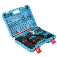 Ensemble de perceuse sans fil 21V, perceuse électrique avec 24 accessoires et batterie 1.5Ah, ensemble d'outils électriques pour le bricolage à la maison et la réparation de jardin