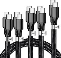Kabel Charger Data USB-C ke Type-C 3A 60W Super Fast Charging Grosir Pabrik untuk Semua Ponsel