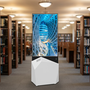 Vertical 55 Inch LCD Digital Signage Display Floor Standing Indoor Advertising Player Resolution Graphics Double Sided Screen - Product Image 1