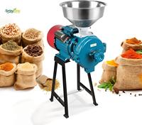 Moulin à grains électrique, broyeur de maïs commercial avec entonnoir, machine à moudre les aliments secs