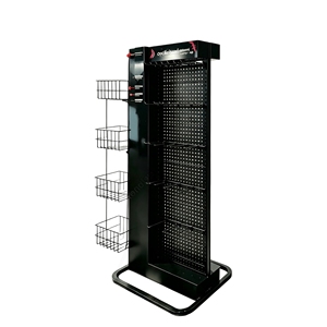 Metal Double Sided Floor Display Rack Freestanding <b>Hanging</b> Hook Stand For Makeup Brushes Retail - Product Image 2