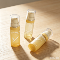 Flacon pompe sans air en PP de 5 ml, 10 ml, 15 ml pour huile essentielle, lotion corporelle, crème – Emballage cosmétique pour usine de remplissage