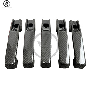 Side <b>Trims</b> <b>Door</b> Handle Replacement Dry Carbon Fiber for Mercedes Benz G-Class W464 G500 G350 G63 2019-2024 - Product Image 1