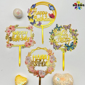 Phụ kiện trang trí bánh kem acrylic hình hoa xuyên biên giới năm 2024, dùng cho đám cưới, tiệc tùng, trang trí bánh kem, ngày lễ tình nhân, Giáng sinh, Phục sinh, Ramadan - Product Image 6