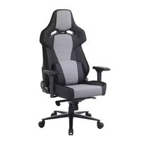Chaise de Gamer Exécutive à Dossier Haut en Cuir et Tissu, Couleur Personnalisée, Chaise de Jeu Moderne Inclinable avec Logo Personnalisé