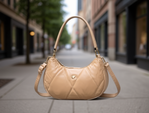 Borsa a Tracolla Trapuntata da Donna in Pelle Microfibra con Cinghia Singola, Stile Minimalista per Tutte le Stagioni - Product Image 2